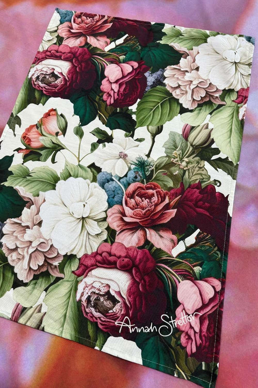 AS Tea Towel - J'Adore Roses | PRE ORDER LATE FEB