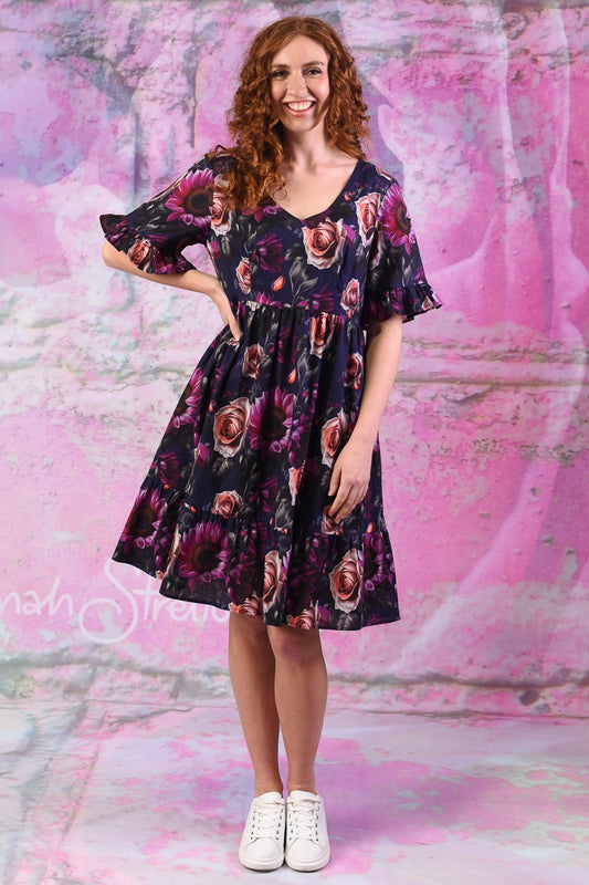 Saski Tina Dress - Purple Sunflower