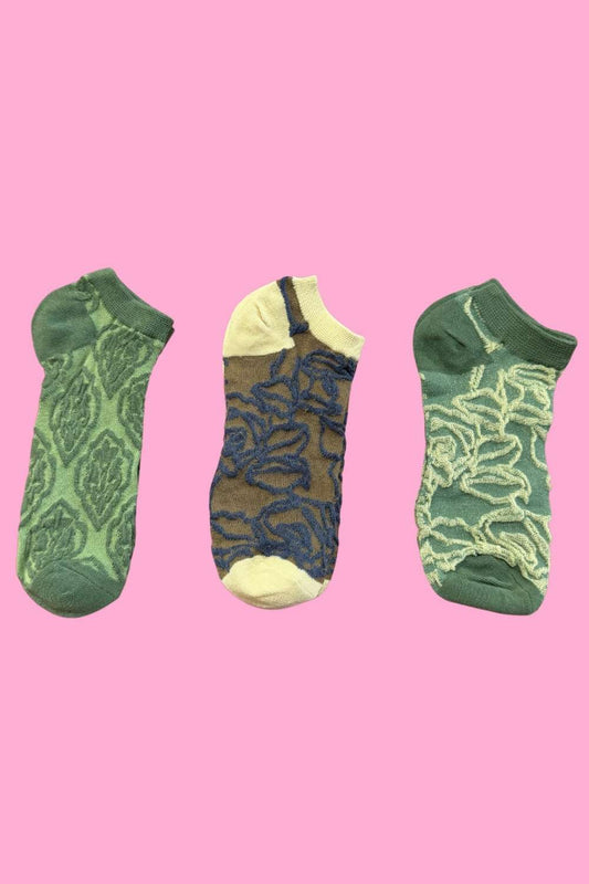 Candy Ankle Socks - Pack of 3 - Ocean