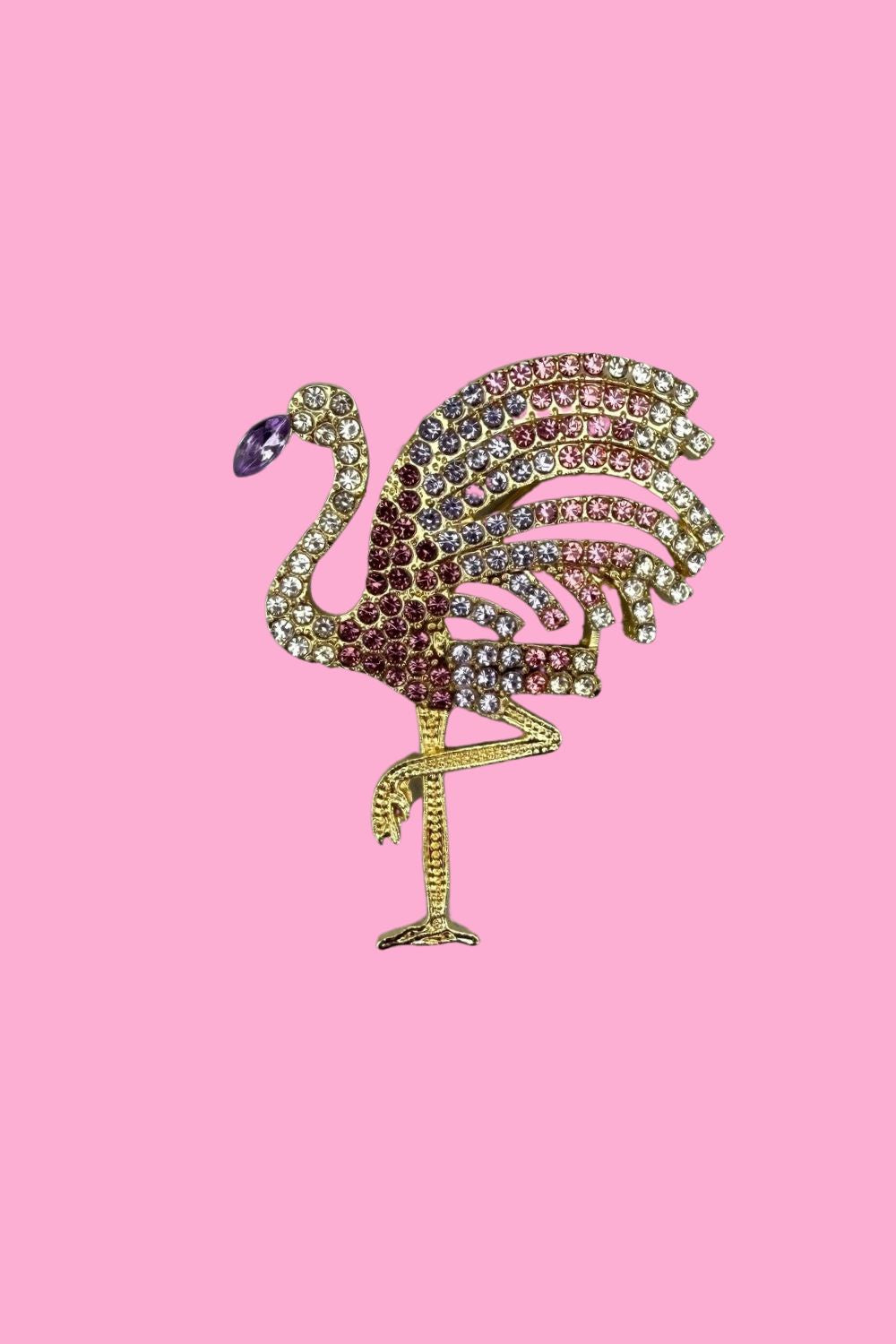 Fluttering Flamingo Brooch