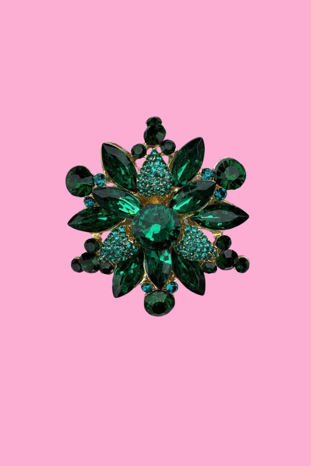 Emerald Star Brooch