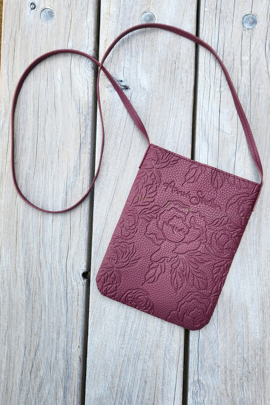 AS Embossed Cross Body Bag - Wine