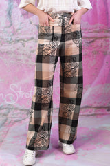 Emily Pants - Floral Check | SALE