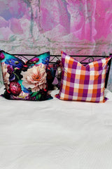 AS Reversible Euro Pillow Case - Dark Peonies