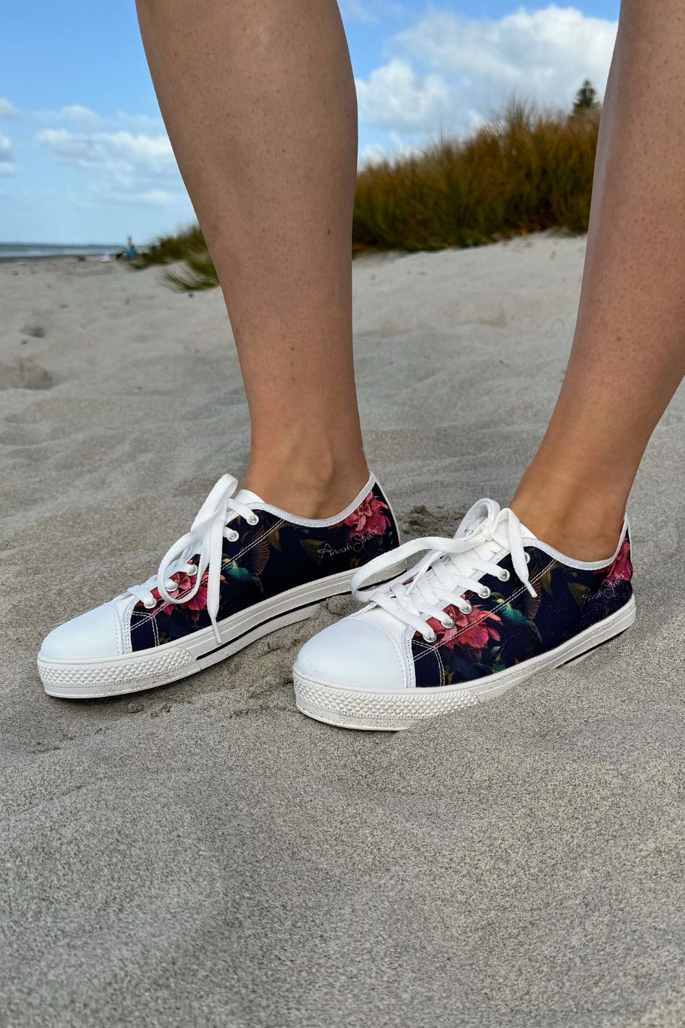 Fantasy Bird Canvas Shoes - Navy | Casual Canvas Sneakers For Women – Annah  Stretton