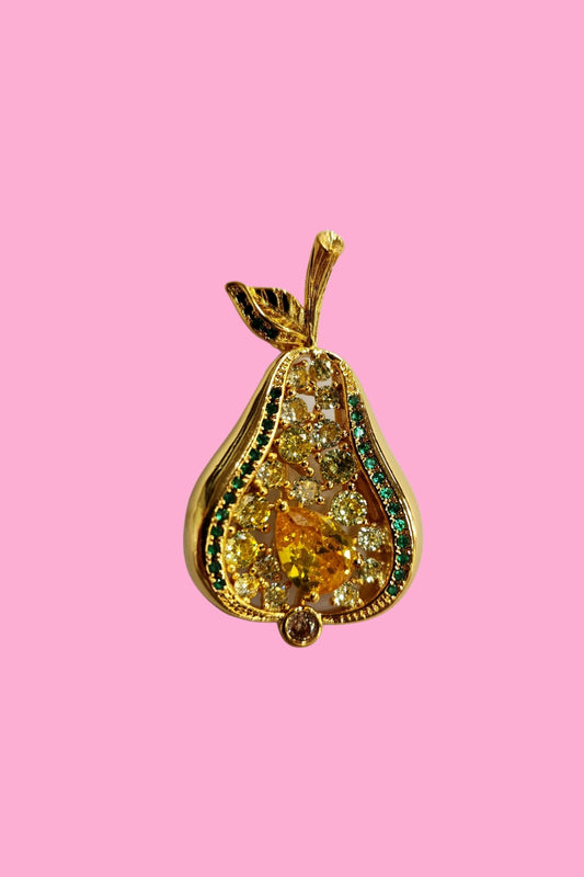 Golden Pear Brooch