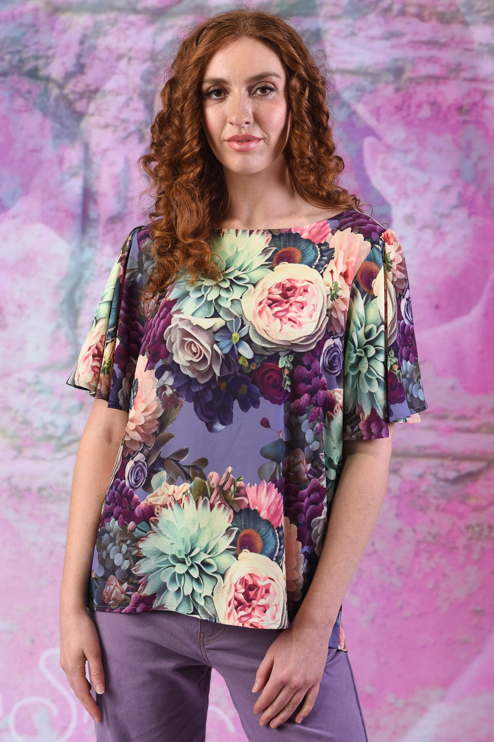 Katie Love Top - Lilac Peony | SALE