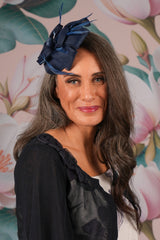 Leonie Fascinator - Navy