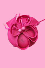 Leonie Fascinator - Cerise