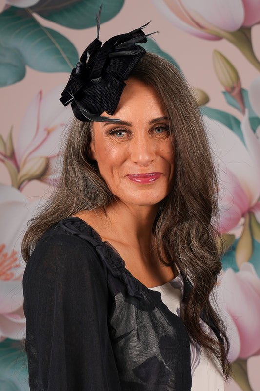 Leonie Fascinator - Black