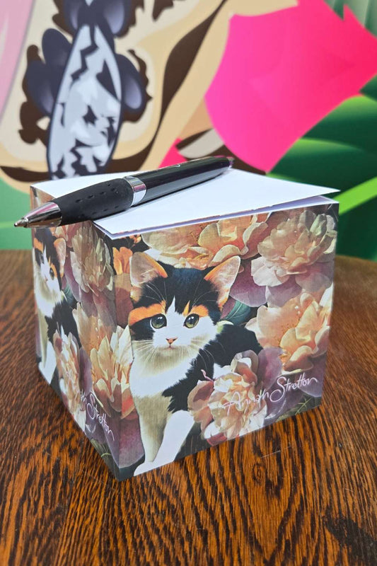 AS Memo Cube - Floral Kitty