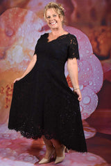 Moon Light Lace Dress - Black