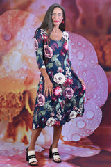 Nancy Pleated Dress - Rose Garden | PRE ORDER EARLY MARCH