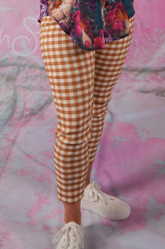 Orbit Jazz Pant - Tan Check