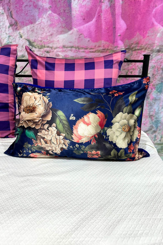 Pillow Slip - Navy Floral Array - SALE