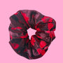 Scrunchie - Red Floral Velvet