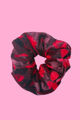 Scrunchie - Red Floral Velvet