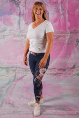 Shannon Yoga Legging - Navy Florencia - PRE ORDER END OF SEPT