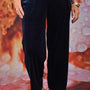 Vesta Vera Wide Leg Velvet Pants - Navy