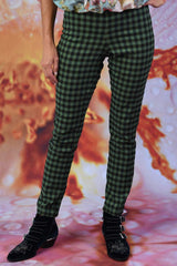 Vita Olive Pants - Green Check