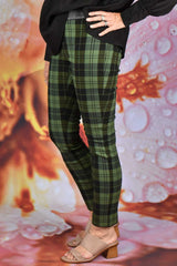 Vita Olive Pants - Green Plaid