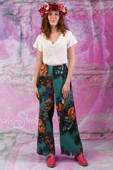 Zarah Pants - Teal Vintage Bouquet | SALE