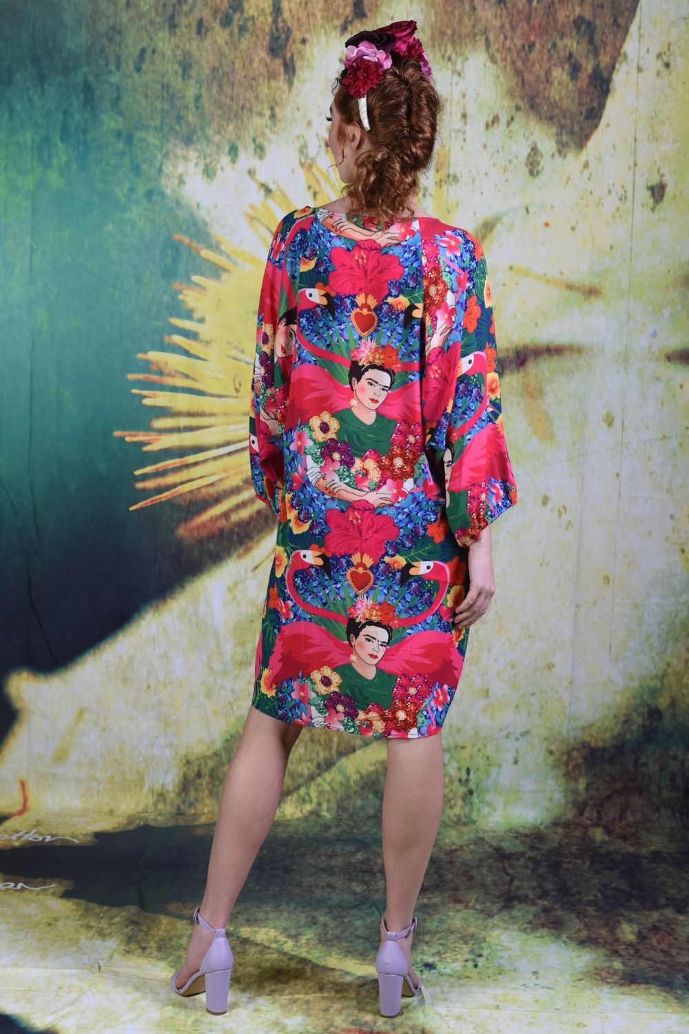 Blair Flamingo Dress - Navy | Floral Dresses NZ | Annah Stretton